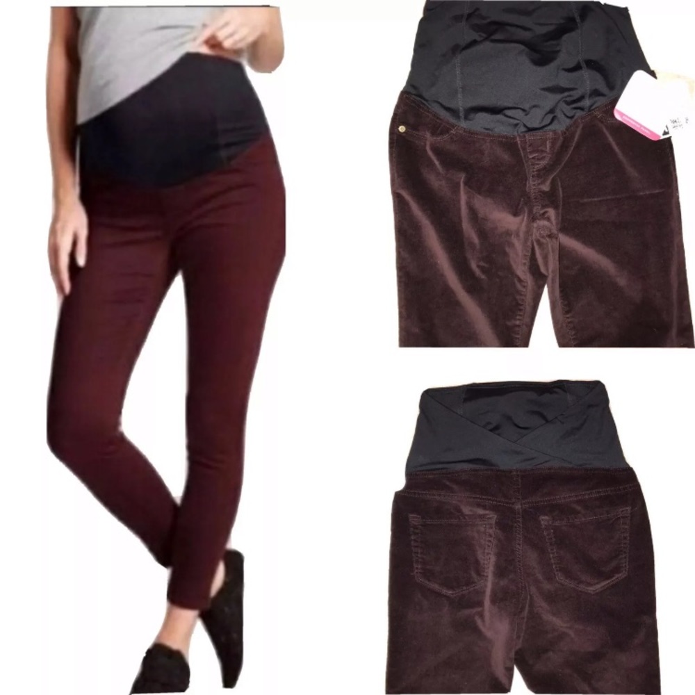 Maternity Crossover Panel Skinny Pants Jeans - Isabel By Ingrid & Isabel